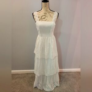Tiered Eyelet Dress NWOT